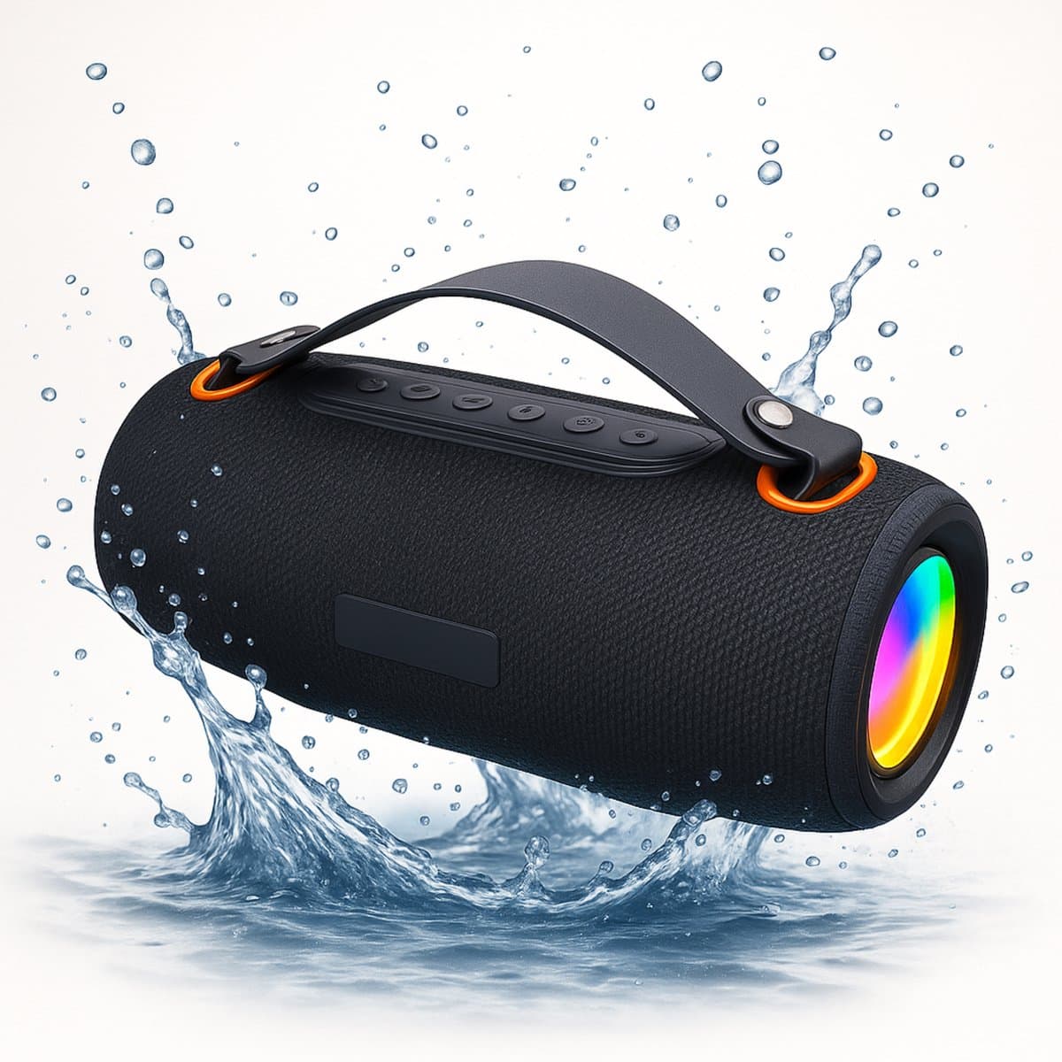 SyncGear Bluetooth Speaker 30W – Draagbare Draadloze Speaker met RGB Lichtshow - Muziekbox - Tot 20 uur - Geluidsbox - Zwart — afbeelding 1