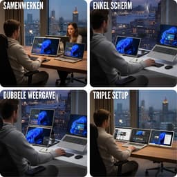 Triple Portable Monitor Ultimate 15.6" - Full HD Draagbare monitor met USB-C & HDMI - Tri screen - Plug & Play - Incl. Draagtas — thumbnail 2