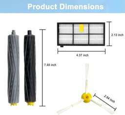 14-delige set - OnderhoudssetAccessoirespakket voor Vervangende onderdelen en accessoiresset voor iRobot Roomba 800 en 900 serie stofzuigers: 860-865-866-870-876-880-886-966-971-976-980-voor robotstofzuiger - roomba onderdelen-Vervangingsonderdelen — thumbnail 2