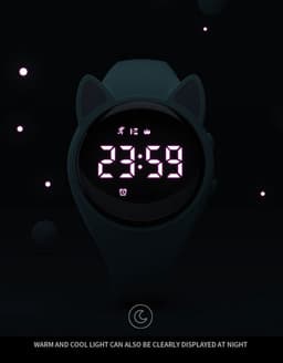 Smartwatch Kinderen - Kat - Stappenteller - Stopwatch - Roze — thumbnail 2