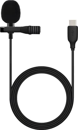 Microfoon met USB C Aansluiting met Lavalier Lapel Clip - Mic Recording - 150 cm Label Lengte — thumbnail 1