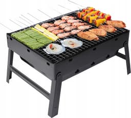 Draagbare BBQ - Houtskool Barbecue - Opvouwbaar - Barbecue - 35 x 27 cm - Camping Barbecue - Kamperen - Reis BBQ - Festival Barbecue - Grill — thumbnail 5