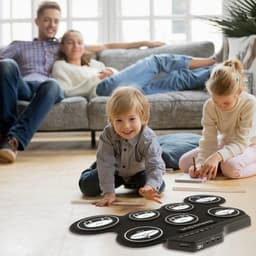 Luxe Drumstel - Inclusief Drumstokken En Oordopjes - Drumstel voor kinderen - Drumpad - Drumstel Elektronisch - Kinder Drumstel — thumbnail 5