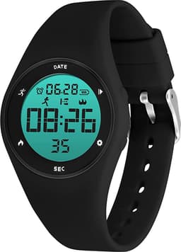 Smartwatch Kinderen - Stopwatch - Stappen - Waterdicht - Zwart — thumbnail 1