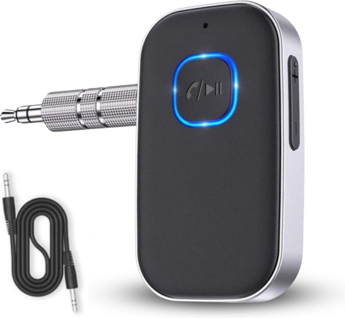 Techard Bluetooth Receiver Auto BT 5.4 - 3.5MM AUX Bluetooth Ontvanger Handsfree Bellen Bluetooth Audio Receiver - Inclusief Kabel en Plug — afbeelding 1