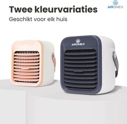 Aironex Draagbare Aircooler Blauw – Draadloze Luchtkoeler met water tank – Luchtbevochtiger functie - Luchtkoeler geen airco –Tafelventilator - Ventilator Staand - Verhoog je productiviteit en nachtrust — thumbnail 4