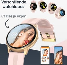 SAMMIT Smartwatch Dames Goud - Meldingen - Met Stappenteller & GPS - Iphone & Android - Smartwatch Dames — thumbnail 4