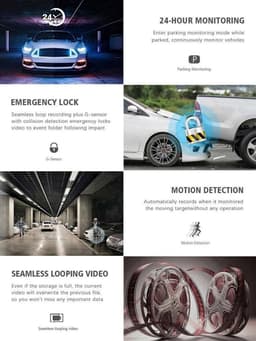 TechU™ Dashcam Dual Camera – M18 – Dashboardcamera – 3 inch Full HD Scherm – Nachtvisie – Looprecording – Bewegingssensor – G-sensor – Parkeermonitor – Incl. Achteruitrijcamera - voor auto -– Kerst & Kerstcadeau — thumbnail 5