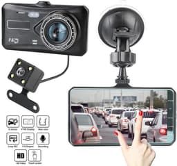 DrPhone DC7 Auto Dashcam Voor en Achter - Video Recorder FHD 1080p- 4 Inch Touchscreen - Loop Opname - G-sensor - 170 ° Groothoek – Nachtzicht (WDR)- Bewegingsdetectie — thumbnail 1