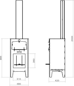 KNOER Outdoor Oven voorzien van deur — thumbnail 5
