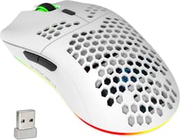 HXSJ T66 - Draadloze Gaming Muis - Computermuizen - Ultra licht - Compact Voor Onderweg - RGB Verlichting - Wit — thumbnail 5