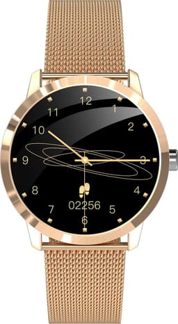 Belesy® Q8LG 2022 - Smartwatch Dames – Smartwatch Heren - Horloge- 1.09 inch - Kleurenscherm - Stappenteller - Bloeddruk - Hartslag - 75+ Wijzerplaten – Sporten - Staal – Rosé Goud — thumbnail 5