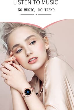 Darenci Smartwatch Timeless - Smartwatch dames - Smartwatch Heren - Horloges voor mannen en vrouwen - Horloge - Activity tracker - Stappenteller - Bloeddrukmeter - Hartslagmeter - Zwart — thumbnail 4