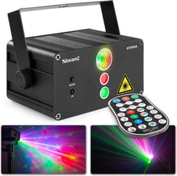 Disco Laser met Ingebouwde Accu en 2 Lasers - BeamZ Athena - Multicolor LED Discolamp — thumbnail 1