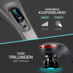 RX Goods Professioneel Klopmassage Apparaat – 6 Snelheden, 6 Massage Opties & 6 Opzetstukken - Handmassage Gun – Deep tissue — thumbnail 2