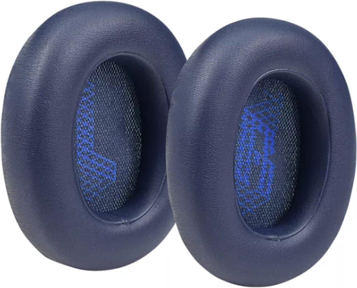 Oorkussens Geschikt Voor JBL Live 650BT NC / 660 NC Koptelefoon - 2 Stuks - Zacht Schuim - Eiwitleer - Donkerblauw — afbeelding 1