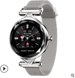 Darenci Smartwatch Sparkle Pro - Smartwatch dames - Smartwatch heren - Activity Tracker - Touchscreen - Stalen band - Dames - Heren - Horloge - Stappenteller - Bloeddrukmeter - Verbrande calorieën - Zuurstofmeter - Spatwaterdicht - Zilver — thumbnail 1