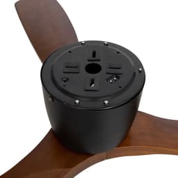 QAZQA jerri - Dimbare LED Plafondventilator met Verlichting | Lamp en Afstandsbediening - 1 lichts - Ø 131.5 cm - Bruin - Woonkamer | Slaapkamer | Keuken — thumbnail 5