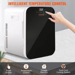 Wildor® Mini Koelkast - Koel/Verwarm kast, -9°C tot 65°C - Vrijstaand - 20 Liter - 3 Schappen - Compacte Drankkoelkast - Praktisch (draagbaar) - Wit Frame - Wit - 12Volt - Auto, Kamperen, Outdoor, Slaapkamer - Stille koelkast <45db — thumbnail 2
