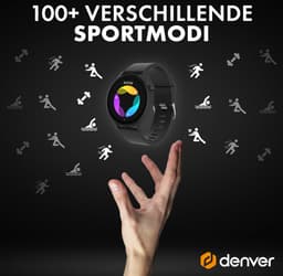 Denver Smartwatch - Android iOS - Volledige Belfunctie - Sporthorloge - Hartslagmeter - Saturatiemeter - Slaapmonitor - SWC338B — thumbnail 4