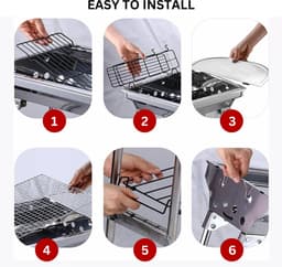 Herzberg Adventure Grill: Draagbare BBQ met Luxe Opbergtas - Barbecue — thumbnail 5
