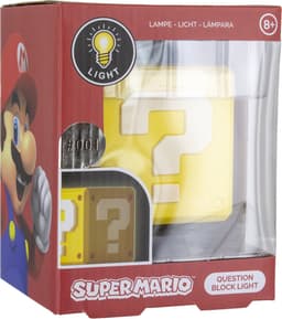 Question Block Icon Light, officieel gelicentieerde Super Mario Bros vrijstaande bureaulamp, gamingkamer decoratie en merchandise voor jongens en meisjes, nachtlampje cadeau-accessoire voor de slaapkamer – Paladone — thumbnail 2
