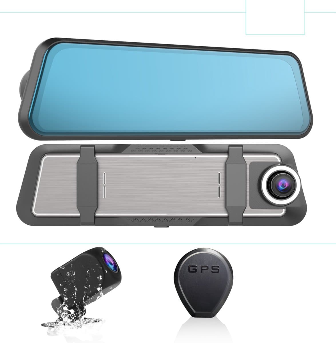 Spiegel Nixi voor auto - 2.5K & 1080P - Voor en Achter Camera - WiFi en GPS - 11 Inch met App - Nixi Camerasysteem - Nachtzicht - Parkeerbewaking - met Parkeerhulp - G Sensor - Loop opname - Ultra HD- 128GB — afbeelding 1