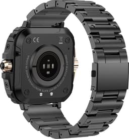 Belesy® Alaska - Smartwatch Dames – Stappenteller – Stem assistent –Gezondheidmetingen – Sporten – Je eigen foto als wijzerplaat - Bel functie – Sterke baterij - Full Touch – Zwart/Goud - Staal — thumbnail 5