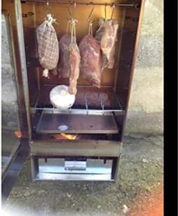 Rookoven Deluxe - Rookkkast - Inclusief Thermometer - Smoker - RVS Roosters - 35x50x90cm - Top Kwaliteit — thumbnail 5