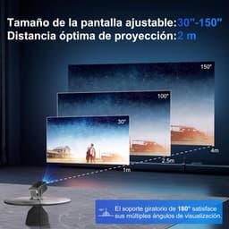Mini 4K Thuisbioscoop Projector met Android 11.0 - 500 ANSI Lumen - Wifi 6 & BT 5.2 — thumbnail 2