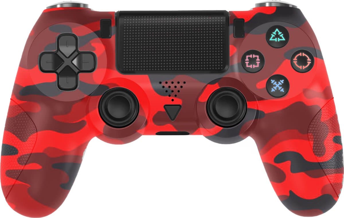 Dadson Draadloze Controller - Geschikt voor PS4 - Camouflage Rood — afbeelding 1