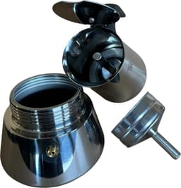 Pezzetti espressomaker - koffiemaker - 6 kops - roestvrijstaal - inductie - gas - elektrisch - percolator- moka pot — thumbnail 2