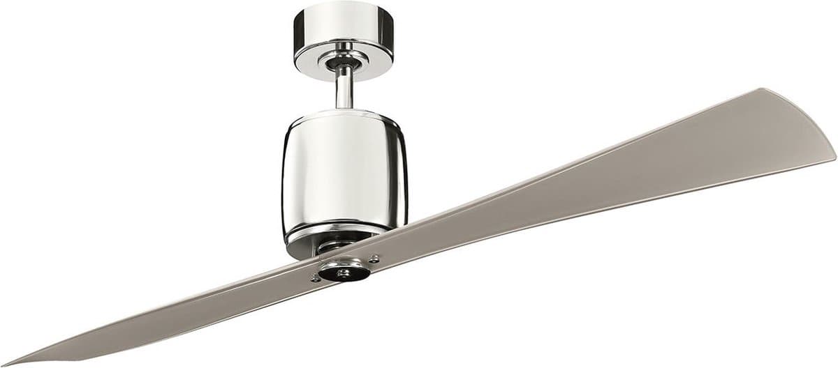 Plafondventilator met verlichting - Ferron - 60in / 152cm fan - gepolijst nikkel — afbeelding 1