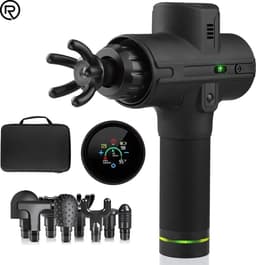 M1 Massage Gun - Sport en Relax Massage apparaat - Krachtig - Draadloos - Inclusief Koffer - 8 opzetstukken — thumbnail 1