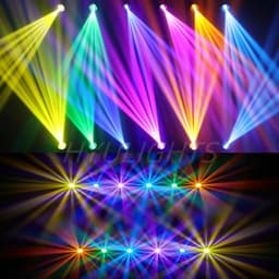Discobol Moving Head Roterend Met Laser Par + Strobe - Discolichten - Effecten - Feestverlichting - Spot - Verlichting - Disco - Lamp - Licht - Laser - Lichteffect - Geluidgestuurd - DJ - Party - Discolampen - RGB — thumbnail 4
