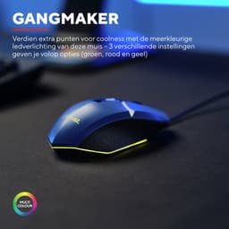 Trust GXT 109B Felox - Gaming Muis - Bedraad - 6400 DPI - RGB Verlichting - Blauw — thumbnail 4