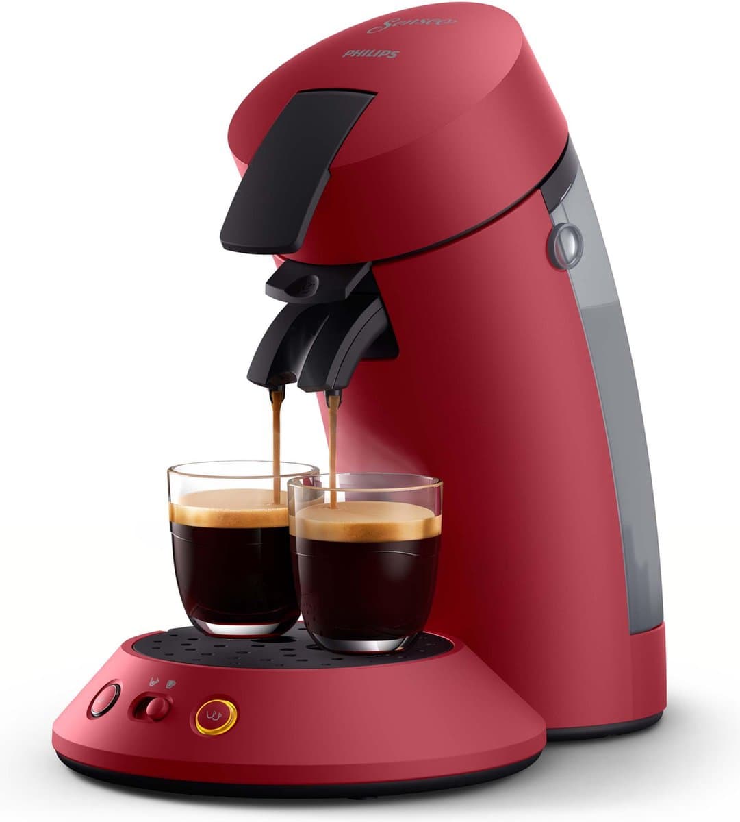 Philips Senseo Original Plus Koffiepadmachine CSA210/90 - Keuze uit 1 of 2 Kopjes - Instelbare Intensiteit - Automatische Uitschakeling - Rood — afbeelding 1