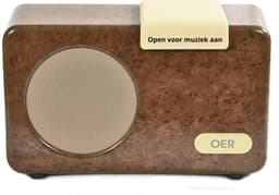 OER Muziekspeler voor Ouderen met Dementie (Dementievriendelijke Radio) - Zelfstandige Bediening - Vergemakkelijkt Mantelzorg - Ruimte voor meer dan 1.500 Nummers - Stevig/Robuust/Kwaliteit - Walnoot/Hout Kleur — thumbnail 1