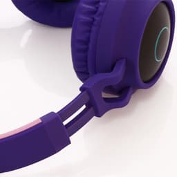 TDR- Draadloze Bluetooth koptelefoon - Over-Ear Koptelefoon voor Kinderen - Met Led Kat Oortjes - Bekend van TikTok - Paars — thumbnail 2