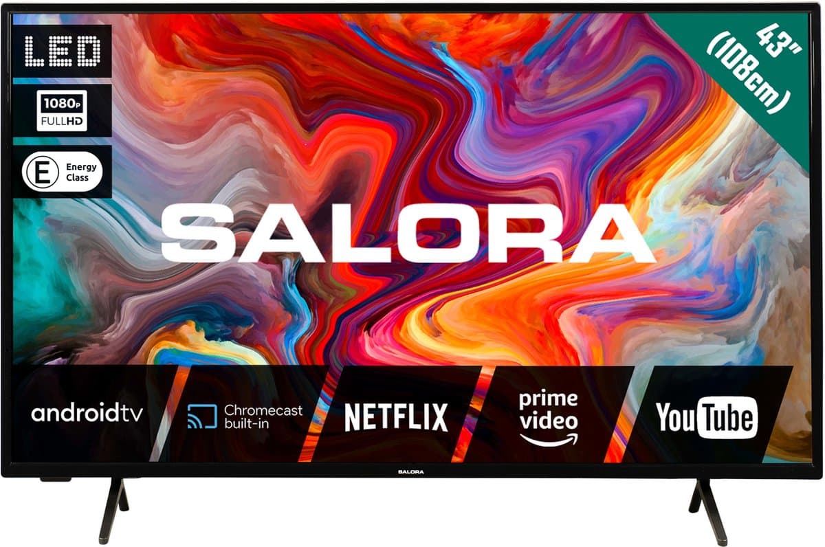 Salora SMART43TV - 43 Inch - Smart TV - Televisie - Full HD - 2025 model — afbeelding 1