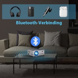 UpLiving® LCD Mini Beamer met Projectiescherm | Behuizing Zwart en 236cm Breed | 100 inch 16:9 | | Met WiFi | Met Bluetooth | Native Full HD | 10.000:1 Contrastratio | 8.000 Lumen | Projector - Afstandsbediening - Draagtas — thumbnail 3