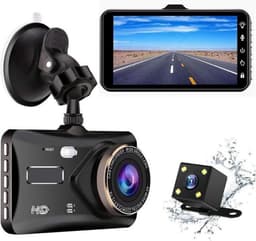 TechU™ Dashcam 4K M11 Pro Dual Camera – 4 inch Touchscreen – Dashboardcamera – Full HD 1080p – Loop Recording – Nachtvisie – Bewegingssensor – G-sensor – Autocamera Voor én Achter - voor auto — thumbnail 1