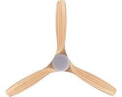 CREATE - Plafondventilator 40W silent Ø132 cm - Met Licht 3 kleurtemperaturen - Programmeerbare 1-4H - 6 Snelheden - Zomer/Winter functie - WIND CUP