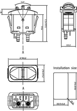 Elektrische cabine stoel luchtlift klep schakelaar Pallet type Druk voor klikken AAN AAN AAN AAN Compressor accessoire activeringsschakelaar — thumbnail 2