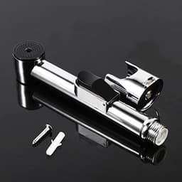 Shattaf, douchekop en toiletbidet, 2 stuks, draagbaar, verchroomd, ABS verchroomd, badkamer thuis — thumbnail 5