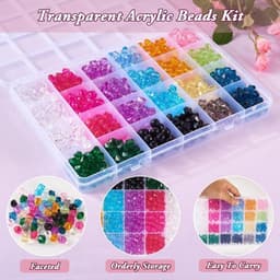 Transparante acrylkralen van 8 mm diameter, 640 stuks voor het maken van DIY sieraden met een heldere en lichte uitstraling — thumbnail 3