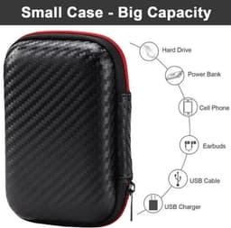 Beschermhoes voor externe harde schijf 11 cm x 8 cm x 4 cm - Draagbare externe SSD reistas organizer zwart — thumbnail 5