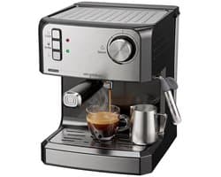 ROLIPO Pistonmachine 20 Bar - Espressomachine met Stoompijpje - 1,6L Waterreservoir - 850W - Voor Espresso, Cappuccino en Latte - Zwart