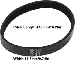 Grasmaaier Aandrijfriem PJ413 - EPDM Materiaal - 8-Rib Ontwerp - Langdurige Prestaties - ShopVlot — thumbnail 3