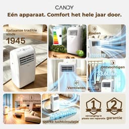 Mobiele Airco 12000 BTU – 4-in-1 Koelen & Verwarmen – 3 Snelheden – 24U Timer – Tot 30 m² — thumbnail 4